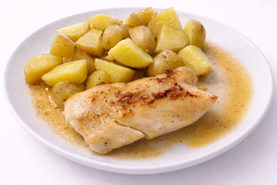 Wild cod with butter and potatoes