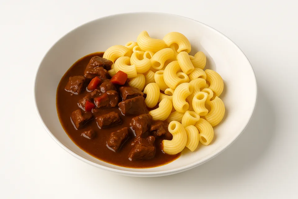 Beef Goulash with Pasta